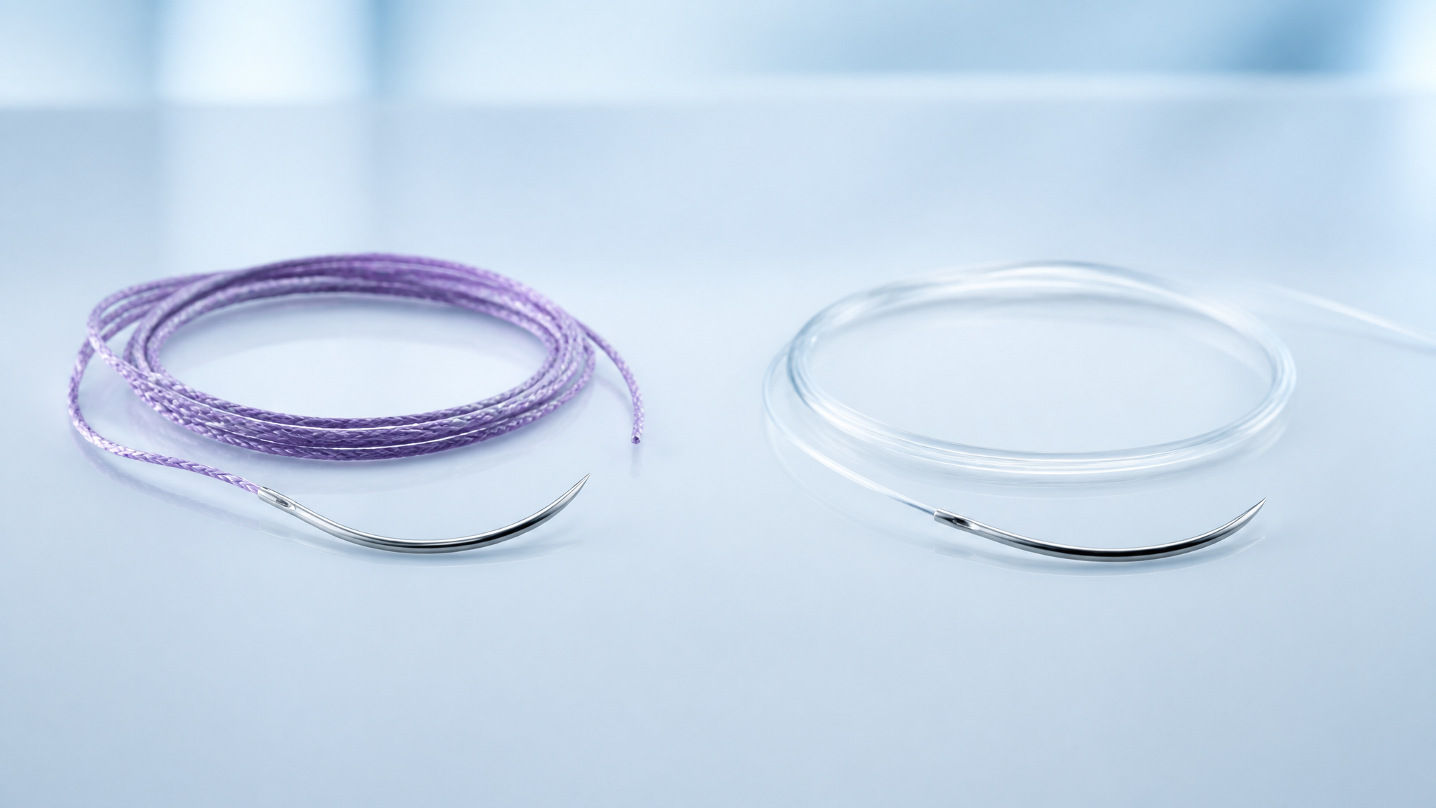 Vergelijking Vicryl gevlochten en Monocryl monofilament hechtdraad